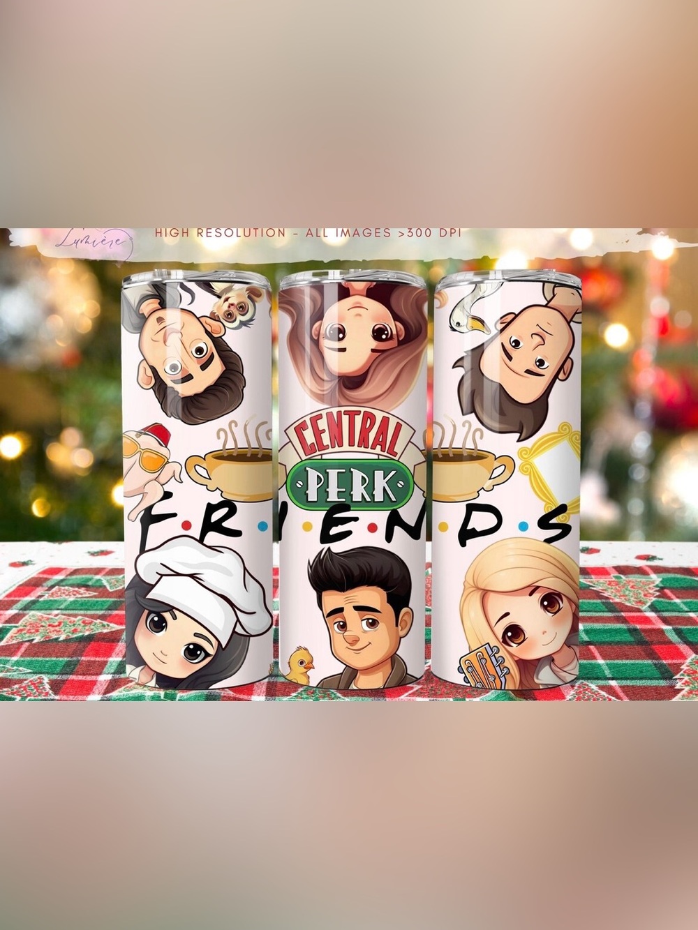 Friends Central Perk Cartoon Stainless Tumbler